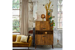 Light & Living Tafellamp Ø22x40 Cm MAYSONY Glas Bruin+brons