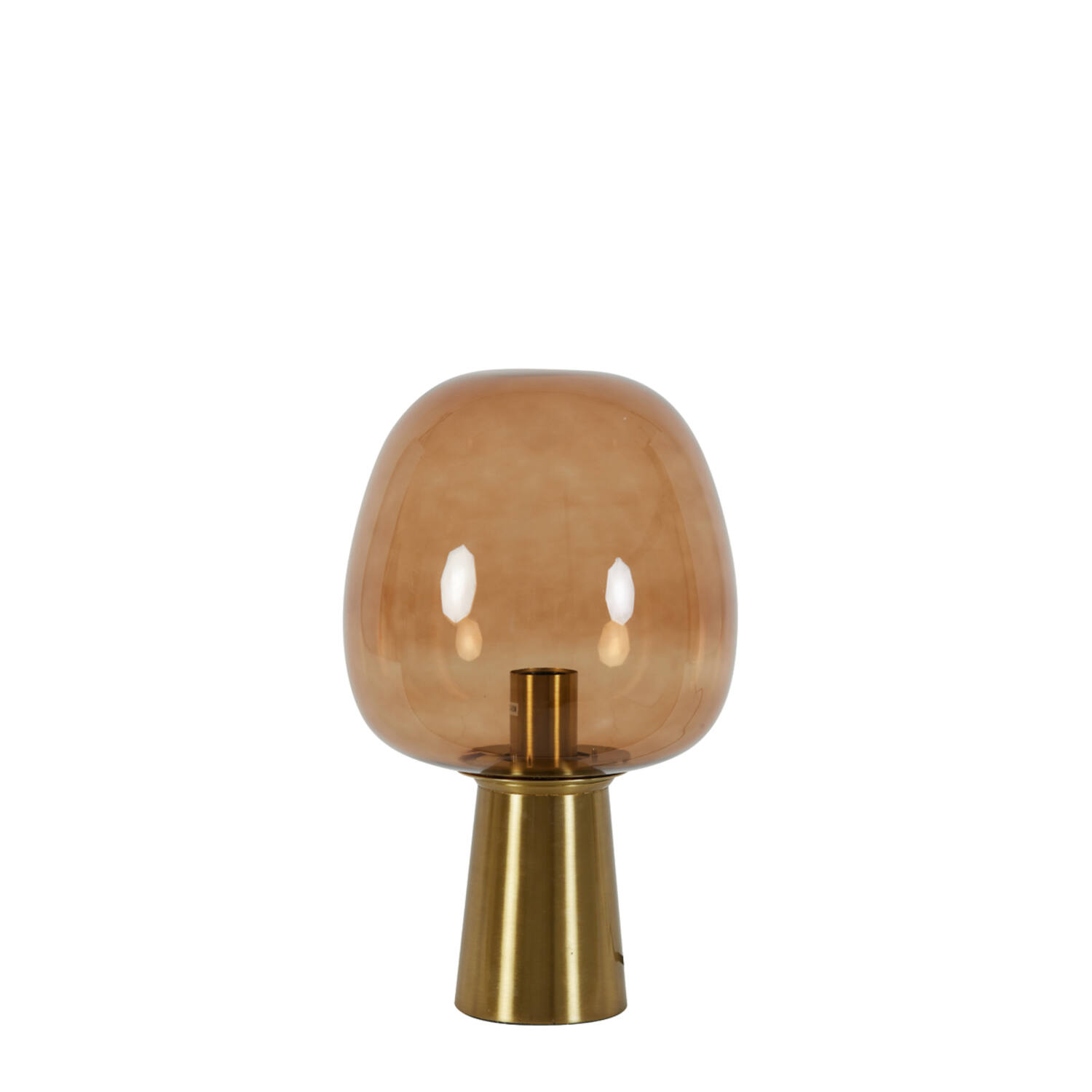 light & living Tafellamp Ø22x40 cm MAYSONY glas bruin+brons