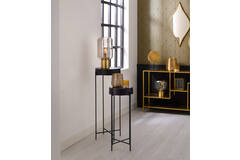 Light & Living Tafellamp Ø22x43 5 Cm ARTURAN Smoke Glas+brons