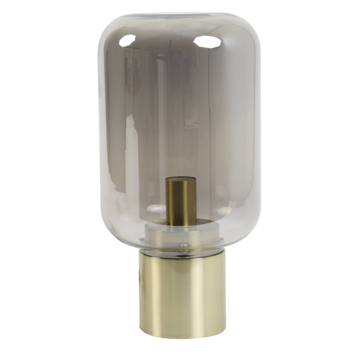 Light & Living Tafellamp Ø22x43 5 Cm ARTURAN Smoke Glas+brons