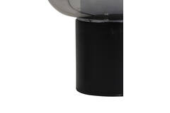 Light & Living Tafellamp Ø22x43 5 Cm ARTURAN Smoke Glas Grijs+mat Zwart