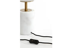 Light & Living Tafellamp Ø25x47 Cm MEDINA Antiek Brons+glas Mat Wit