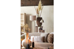 Light & Living Tafellamp Ø25x67 Cm ELIMO Mat Licht Grijs