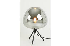 Light & Living Tafellamp Ø30x43 Cm MAYSON Smoke Glas-mat Zwart