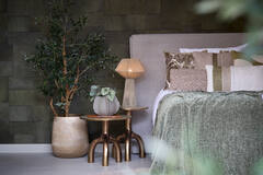 Light & Living Tafellamp Ø30x47 Cm FUGIA Jute Licht Groen