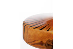 Light & Living Tafellamp Ø40x53 Cm PLEAT Glas Bruin+goud