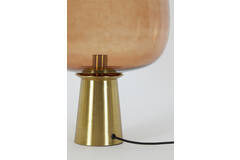 Light & Living Tafellamp Ø40x59 Cm MAYSONY Glas Bruin+brons