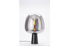 Light & Living Tafellamp Ø40x59 Cm MAYSONY Smoke Glas+mat Zwart