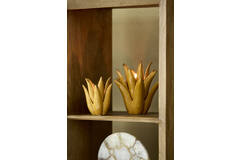 Light & Living Theelicht Ø21x21 Cm CACTUS Keramiek Bruin