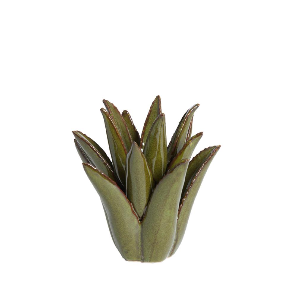Light & Living Theelicht Ø21x21 Cm CACTUS Keramiek Donker Groen