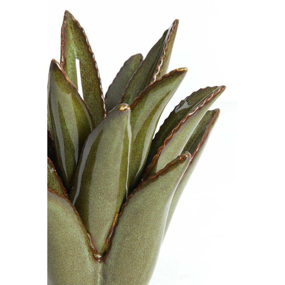 Light & Living Theelicht Ø21x21 Cm CACTUS Keramiek Donker Groen