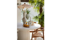 light & living Theelicht Ø24 5x23 cm CACTUS keramiek crème