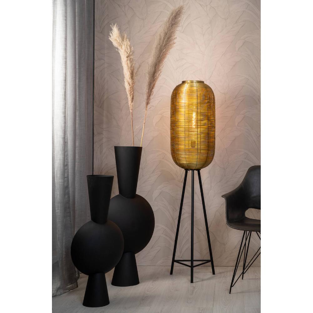 Light & Living Vaas Deco 26x19x54 Cm KAVANDU Mat Zwart