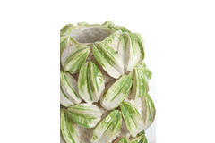 Light & Living Vaas Deco 32x31 5x36 5 Cm CARAMBOLA Keramiek Crème+groen