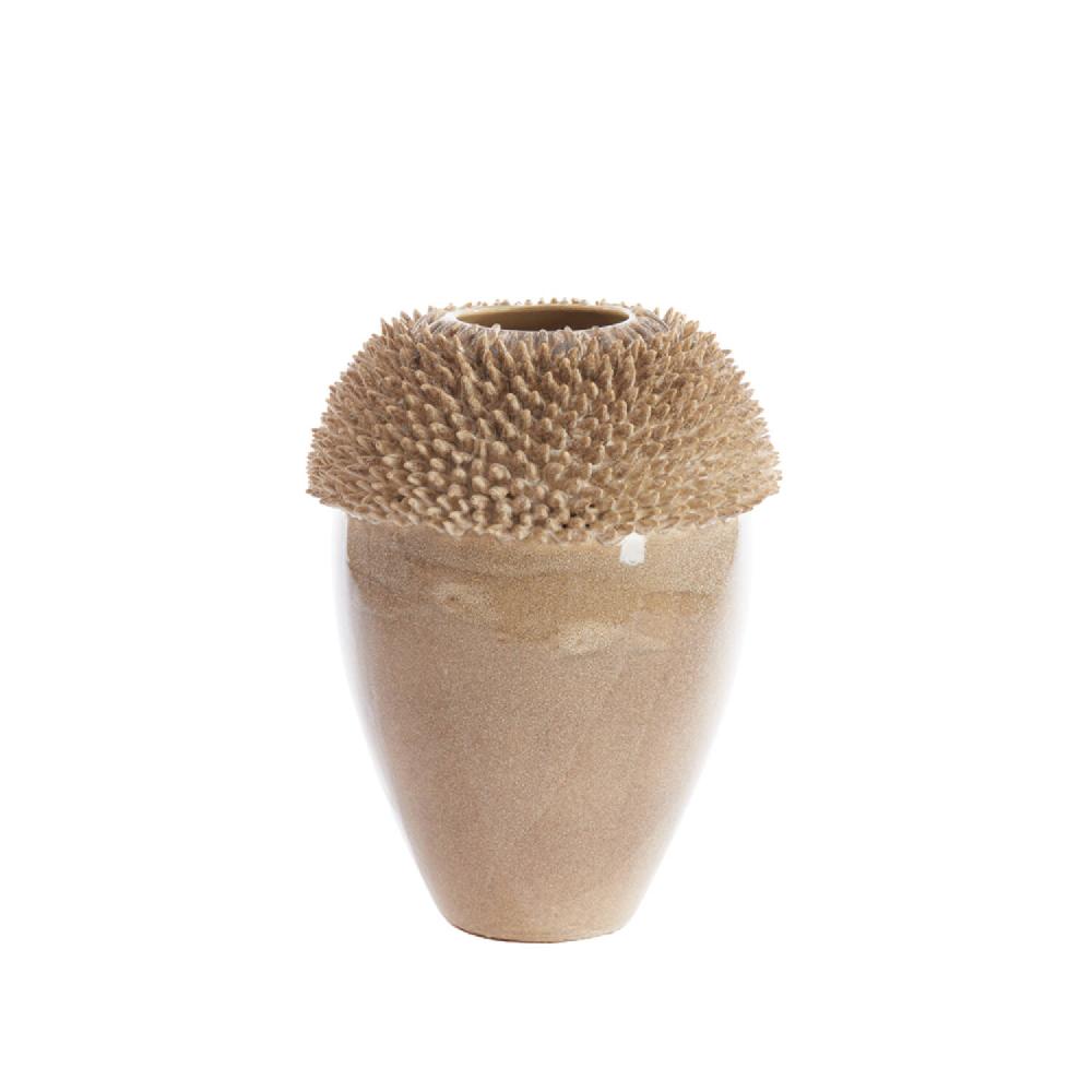 light & living Vaas deco 33x32x47 5 cm SANGKU keramiek taupe
