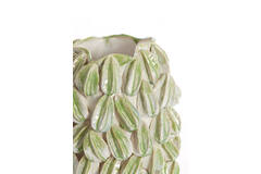 Light & Living Vaas Deco 35x33x47 Cm CARAMBOLA Keramiek Crème+groen