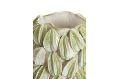 Light & Living Vaas Deco 35x33x47 Cm CARAMBOLA Keramiek Crème+groen