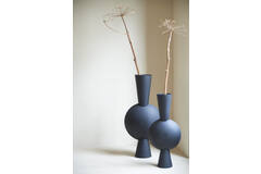 Light & Living Vaas Deco 47x26x100 Cm KAVANDU Mat Zwart