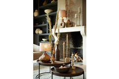 Light & Living Vaas Deco 9x8x40 Cm TEODORA Donker Bruin