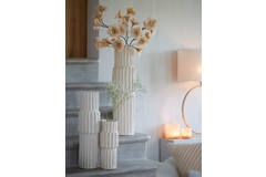 Light & Living Vaas Deco Ø14 5x36 Cm LONGA Keramiek Crème