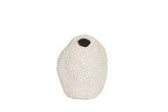 light & living Vaas deco Ø17x20 5 cm KYANA keramiek crème+wit