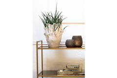 light & living Vaas deco Ø27 5x27 5 cm KYRAL keramiek crème+wit