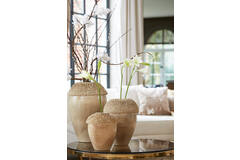 Light & Living Vaas Deco Ø39 5x60 Cm SANGKU Keramiek Taupe