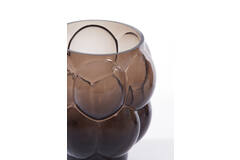 Light & Living Vaas Ø16 5x19 Cm OWL Glas Donker Bruin