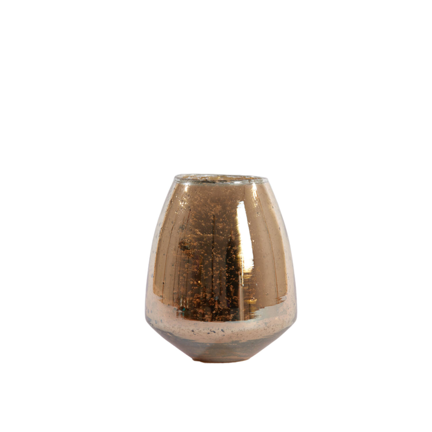 light & living Vaas Ø18x21 5 cm FIRA glas steenslag zilver+goud