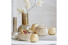 Light & Living Vaas Ø18x29 Cm DAPOLI Glas Steenslag Amber