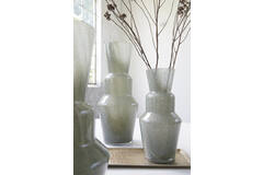 Light & Living Vaas Ø20x44 5 Cm TROSMU Glas Grijs-groen