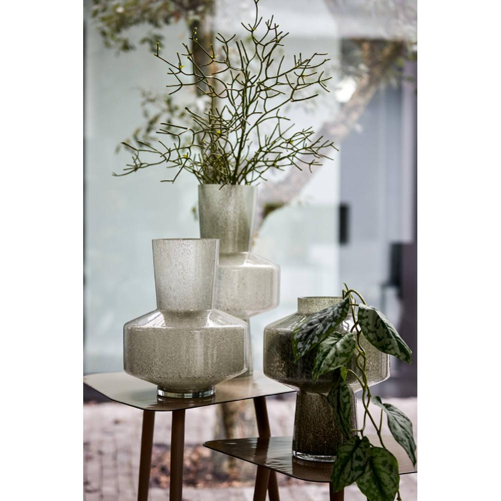 Light & Living Vaas Ø23 5x29 5 Cm TRASMOS Glas Grijs-groen