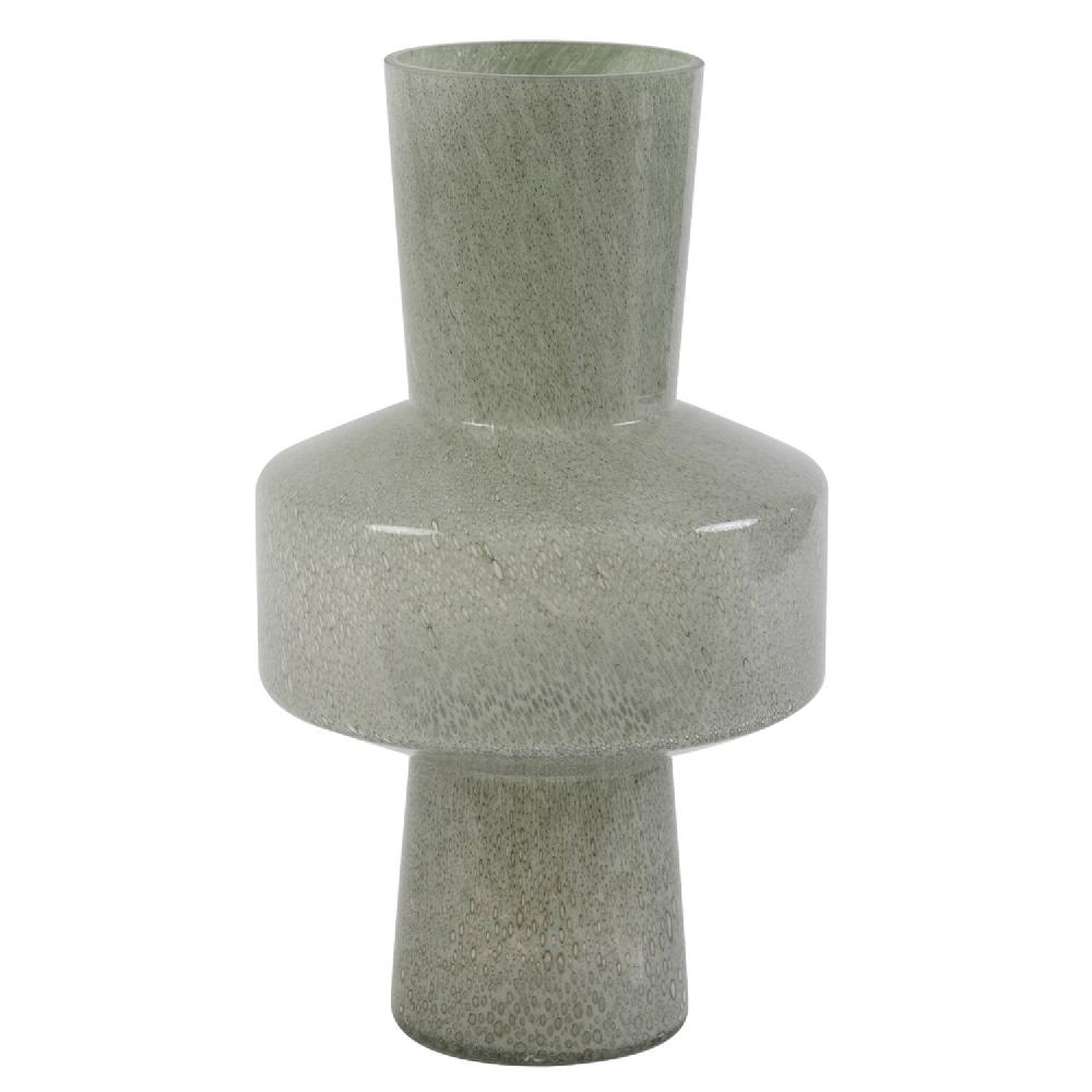 Light & Living Vaas Ø23 5x42 Cm TRASMO Glas Grijs-groen