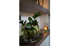Light & Living Vaas Ø24 5x22 Cm MURELA Glas Olijf Groen