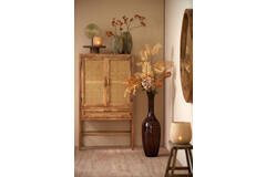 Light & Living Vaas Ø30x100 Cm IMANO Glas Glans Donker Bruin