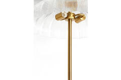 Light & Living Vloerlamp 2L Ø50x155 Cm FUNGO Glas Helder+goud