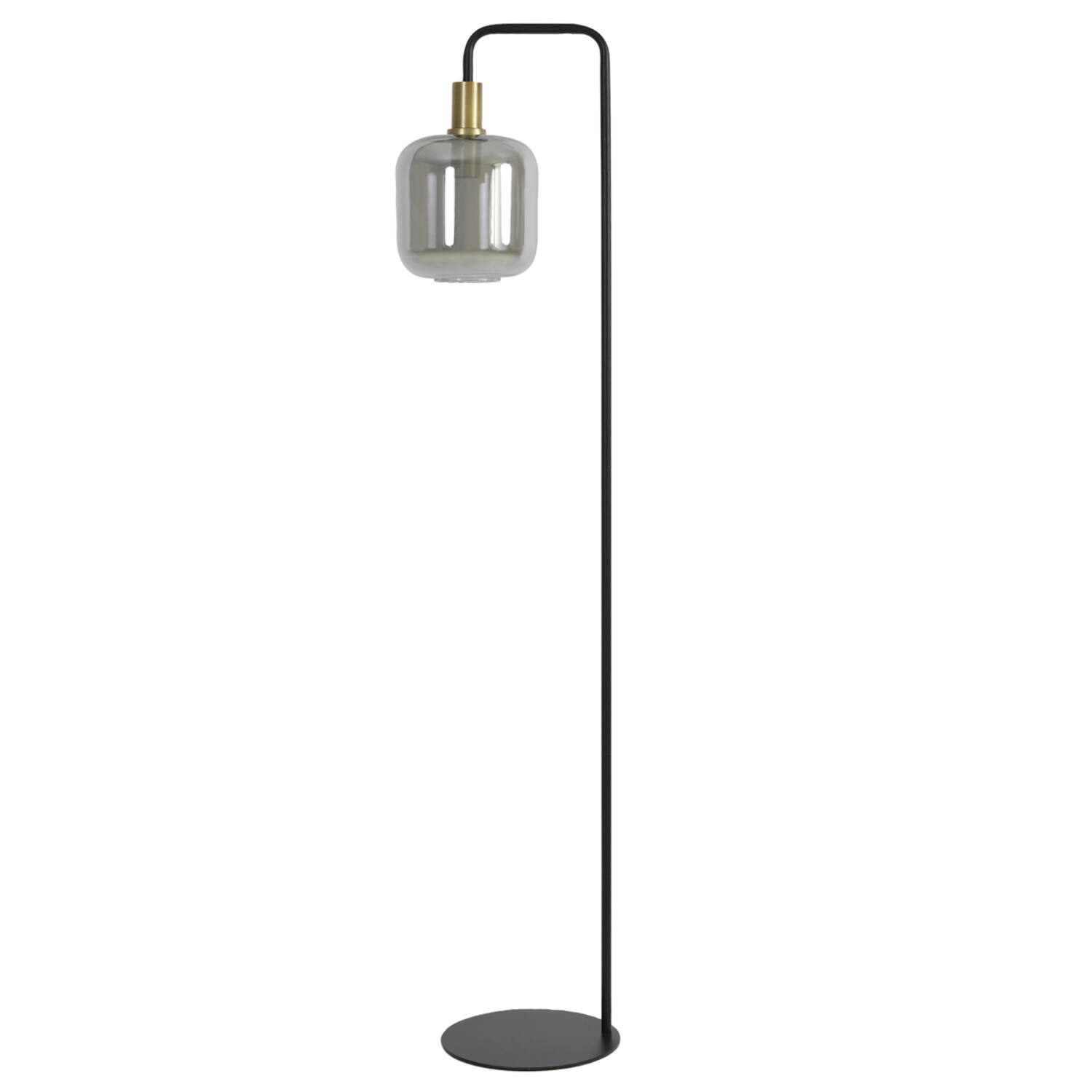 light & living Vloerlamp 32x28x155 cm LEKAR antiek brons+smoke glas