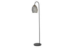 Light & Living Vloerlamp 34x30 5x172 Cm MEYA Mat Zwart+goud
