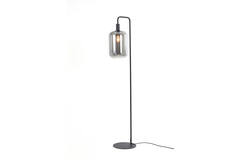 Light & Living Vloerlamp 35 5x28x155 Cm LEKAR Zwart+smoke Glas Hoog
