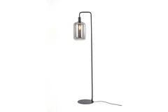 Light & Living Vloerlamp 35 5x28x155 Cm LEKAR Zwart+smoke Glas Hoog