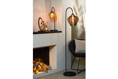 Light & Living Vloerlamp 35x30x160 Cm ALVARO Antiek Brons+mat Zwart