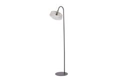 Light & Living Vloerlamp 45x29 5x160 Cm SOLNA Mat Zwart+smoke Glas