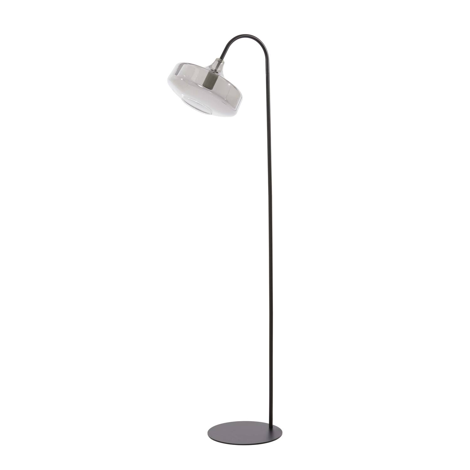 light & living Vloerlamp 45x29 5x160 cm SOLNA mat zwart+smoke glas