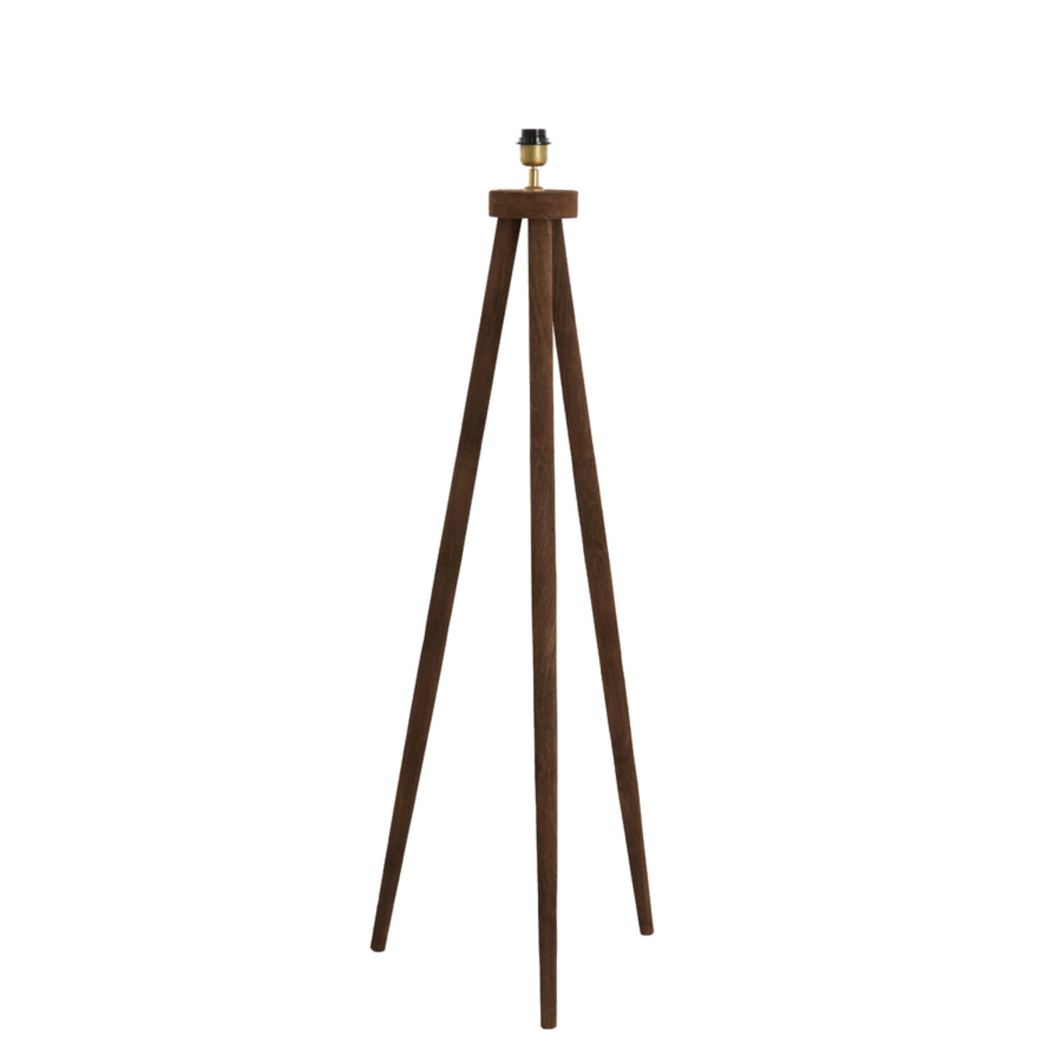 light & living Vloerlamp driepoot 52x52x122 cm ILIAS hout mat donker bruin