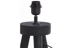 Light & Living Vloerlamp Driepoot 52x52x122 Cm ILIAS Hout Mat Zwart