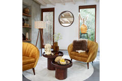 Light & Living Vloerlamp Driepoot 52x52x122 Cm ILIAS Hout Roodbruin