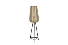 Light & Living Vloerlamp Driepoot Ø37x135 Cm ADETA Goud+mat Zwart