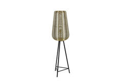 Light & Living Vloerlamp Driepoot Ø37x135 Cm ADETA Goud+mat Zwart
