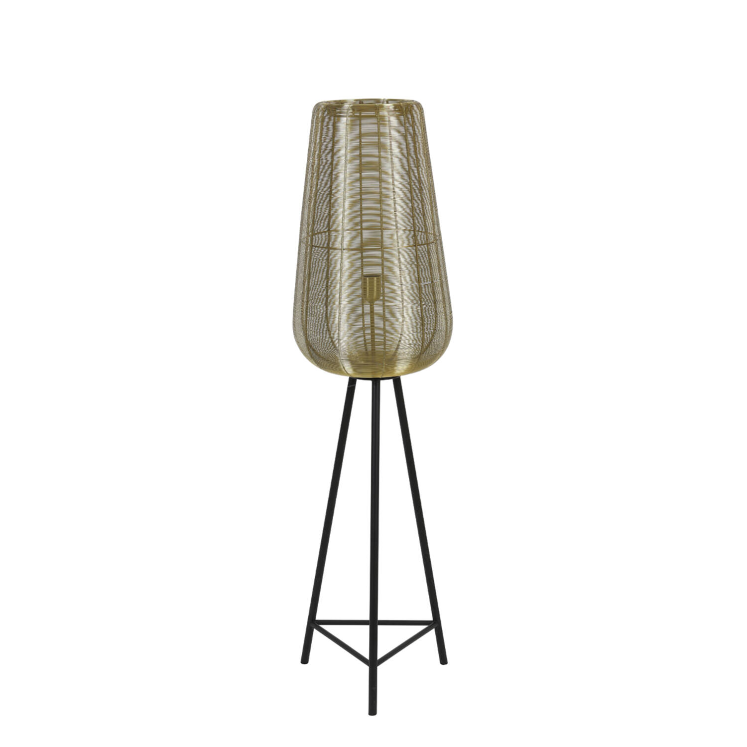 light & living Vloerlamp driepoot Ø37x135 cm ADETA goud+mat zwart