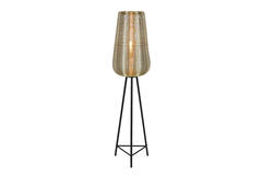 Light & Living Vloerlamp Driepoot Ø37x147 Cm ADETA Goud+mat Zwart